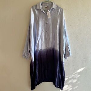 NorBlack NorWhite Ombré Square Shirt Dress